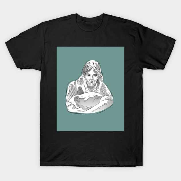 Jesus Christ Good Shepherd T-Shirt by bernardojbp